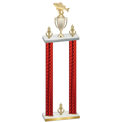 Double Red Carbon Fiber Victory Fishing Trophy