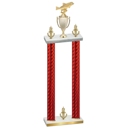 Double Red Carbon Fiber Victory Fishing Trophy