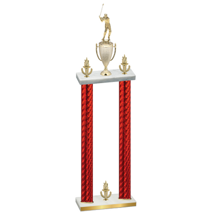 Double Red Carbon Fiber Victory Golf Trophy