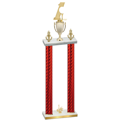 Double Red Carbon Fiber First Place Golf Trophy