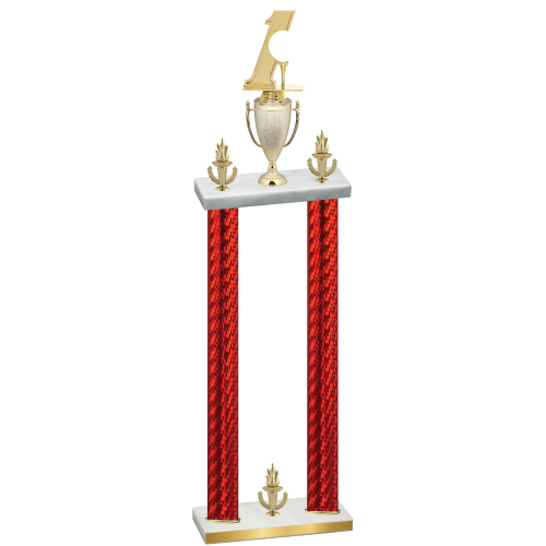 Double Red Carbon Fiber Victory Golf Trophy