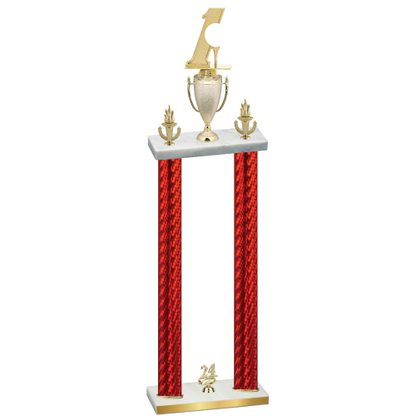 Double Red Carbon Fiber Year Golf Trophy