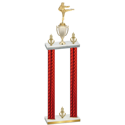 Double Red Carbon Fiber Victory Karate Trophy