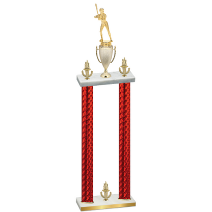 Double Red Carbon Fiber Victory Softball Trophy