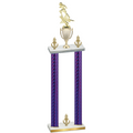 Double Purple Carbon Fiber Victory Football Trophy