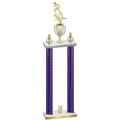 Double Purple Carbon Fiber Year Football Trophy