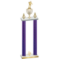 Double Purple Carbon Fiber Fourth Place Rugby Trophy