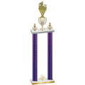 Double Purple Carbon Fiber Fourth Place Rugby Trophy