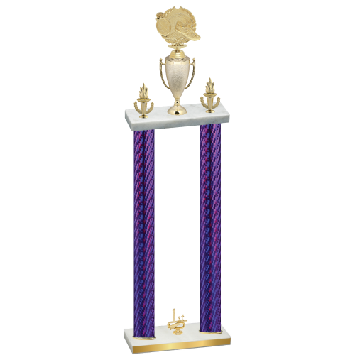 Double Purple Carbon Fiber First Place Running Trophy