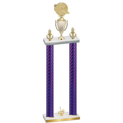 Double Purple Carbon Fiber First Place Running Trophy