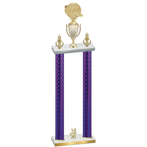 Double Purple Carbon Fiber Year Running Trophy