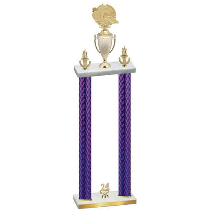 Double Purple Carbon Fiber Year Running Trophy