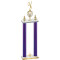 Double Purple Carbon Fiber First Place Tennis Trophy