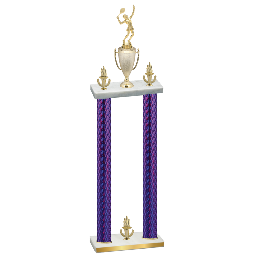 Double Purple Carbon Fiber Victory Tennis Trophy