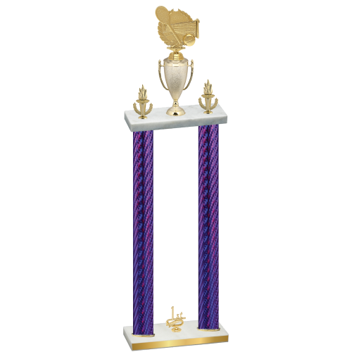 Double Purple Carbon Fiber First Place Tennis Trophy