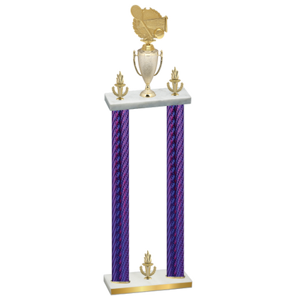 Double Purple Carbon Fiber Victory Tennis Trophy