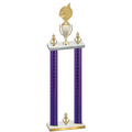 Double Purple Carbon Fiber Victory Volleyball Trophy
