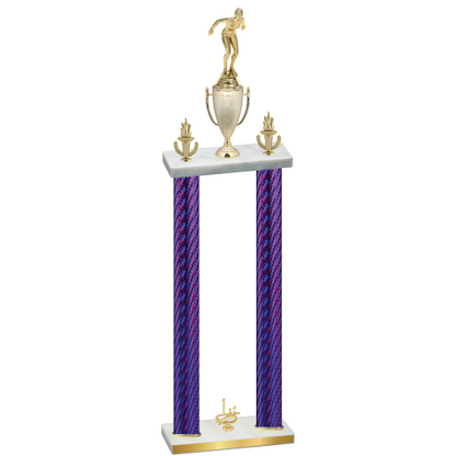 Double Purple Carbon Fiber First Place Tennis Trophy