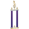 Double Purple Carbon Fiber Year Football Trophy