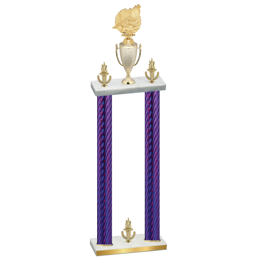 Double Purple Carbon Fiber Victory Swimming Trophy