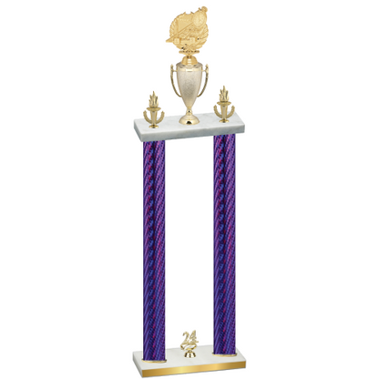 Double Purple Carbon Fiber Year Swimming Trophy