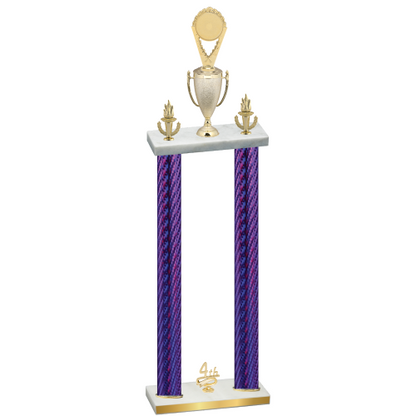 Double Purple Carbon Fiber Fourth Place Insert Trophy