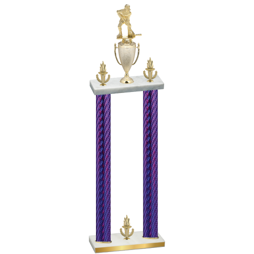 Double Purple Carbon Fiber Victory Hockey Trophy