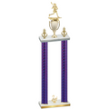 Double Purple Carbon Fiber Second Place Lacrosse Trophy