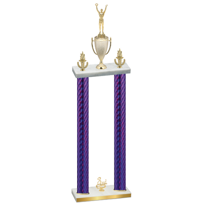 Double Purple Carbon Fiber Third Place Victory Trophy
