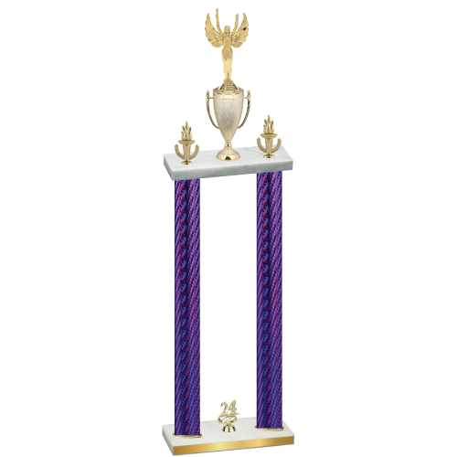 Double Purple Carbon Fiber Year Victory Trophy