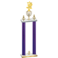 Double Purple Carbon Fiber Year Pickleball Trophy