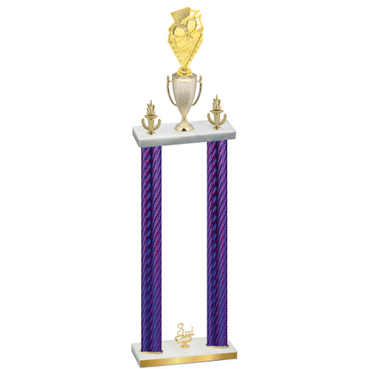 Double Purple Carbon Fiber Third Place Pickleball Trophy