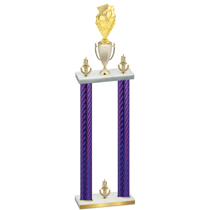 Double Purple Carbon Fiber Victory Pickleball Trophy