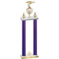 Double Purple Carbon Fiber Fourth Place Cars Trophy