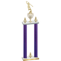 Double Purple Carbon Fiber Victory Basketball Trophy