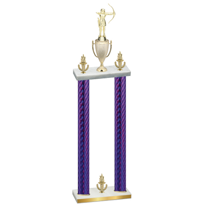Double Purple Carbon Fiber Victory Archery Trophy