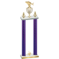 Double Purple Carbon Fiber First Place Fishing Trophy