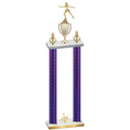 Double Purple Carbon Fiber Third Place Skater Trophy