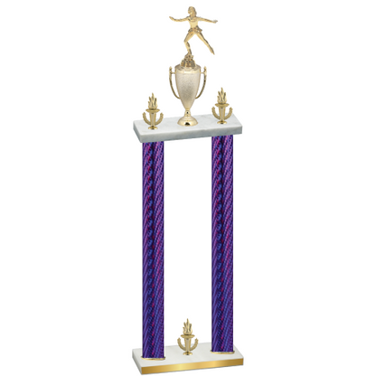 Double Purple Carbon Fiber Victory Skater Trophy