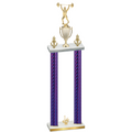 Double Purple Carbon Fiber First Place Weights Trophy