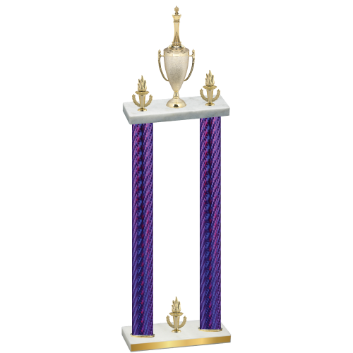 Double Purple Carbon Fiber Victory Chess Trophy