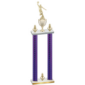 Double Purple Carbon Fiber Victory Basketball Trophy