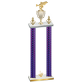 Double Purple Carbon Fiber First Place Fishing Trophy