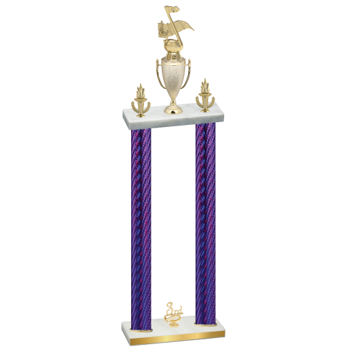 Double Purple Carbon Fiber Third Place Music Trophy