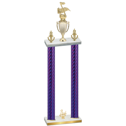 Double Purple Carbon Fiber Third Place Music Trophy
