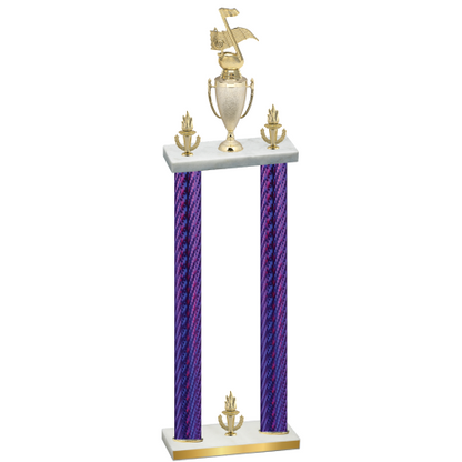 Double Purple Carbon Fiber Victory Music Trophy