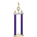 Double Purple Carbon Fiber Third Place Golf Trophy