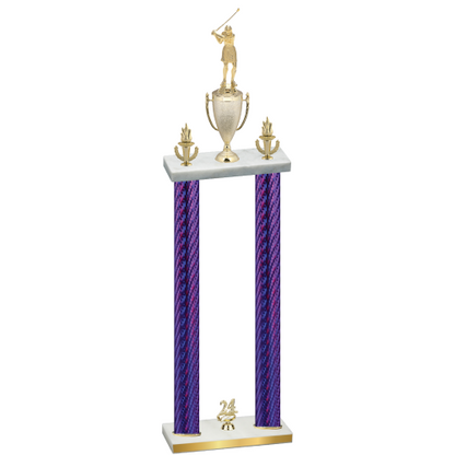 Double Purple Carbon Fiber Year Golf Trophy