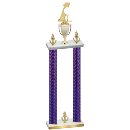 Double Purple Carbon Fiber Victory Golf Trophy