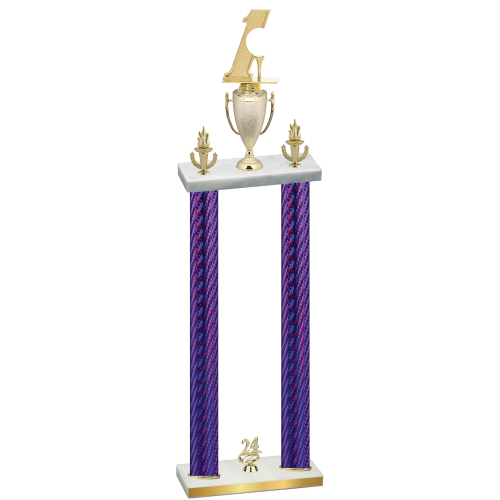 Double Purple Carbon Fiber Year Golf Trophy
